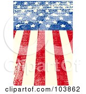 Grungy American Flag Background With Distressed Lines