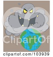 Poster, Art Print Of Evil Black Cloud Laughing At Earth