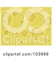Royalty Free RF Clipart Illustration Of A Swiss Cheese Closeup