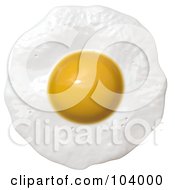 Royalty Free RF Clipart Illustration Of A 3d Fried Chicken Egg Sunny Side Up