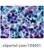 Royalty Free RF Clipart Illustration Of A Blue And Purple Cell Background