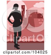 Poster, Art Print Of Silhouetted Urban Woman