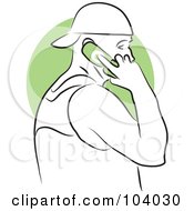 Poster, Art Print Of Man Talking On A Phone