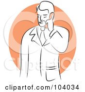 Poster, Art Print Of Man Using A Phone