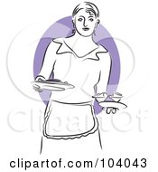 Poster, Art Print Of Woman Serving Food