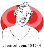 Royalty Free RF Clipart Illustration Of A Woman Screaming