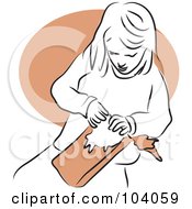 Poster, Art Print Of Girl Opening A Present