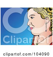 Royalty Free RF Clipart Illustration Of A Pop Art Styled Blond Woman In Profile