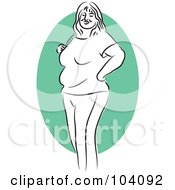 Poster, Art Print Of Chubby Woman Standing
