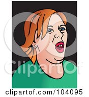 Royalty Free RF Clipart Illustration Of A Pop Art Styled Red Haired Woman With An Attitude
