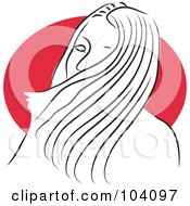 Royalty Free RF Clipart Illustration Of A Woman With Long Hair