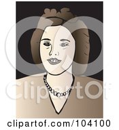 Royalty Free RF Clipart Illustration Of A Pop Art Styled Woman In Brown Tones