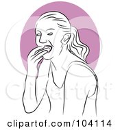 Royalty Free RF Clipart Illustration Of A Woman Laughing