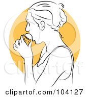 Poster, Art Print Of Woman Eating Ice Cream