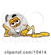 Clipart Picture Of A Soccer Ball Mascot Cartoon Character Resting His Head On His Hand