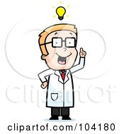 Royalty Free RF Clipart Illustration Of A Smart Scientist Boy by Cory Thoman