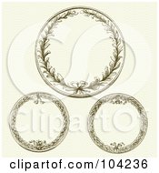 Poster, Art Print Of Digital Collage Of Three Wreath Designs