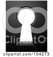 Royalty Free RF Clipart Illustration Of A 3d Black Keyhole With White Space