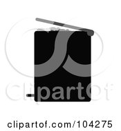 Royalty Free RF Clipart Illustration Of An Open Black Trash Can