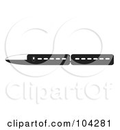 Royalty Free RF Clipart Illustration Of A Silhouetted Black Train
