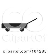 Royalty Free RF Clipart Illustration Of A Silhouetted Black Wagon