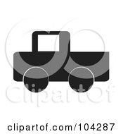 Royalty Free RF Clipart Illustration Of A Silhouetted Black Pickup Truck