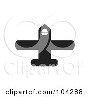 Royalty Free RF Clipart Illustration Of A Silhouetted Black Plane