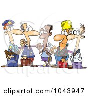 Poster, Art Print Of Cartoon Group Of Men From Different Occupations