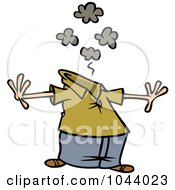 Poster, Art Print Of Cartoon Man Having A Mind Bomb