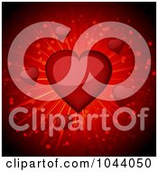 Poster, Art Print Of Red Shiny Valentine Heart Burst