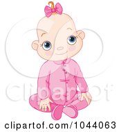 Royalty Free RF Clip Art Illustration Of A Digital Collage Of A Baby Girl