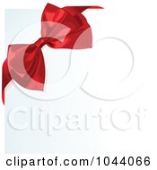 Poster, Art Print Of Red Bow Over A White Background With Shading