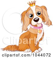 Spoiled Cocker Spaniel Dog Wearing A Crown