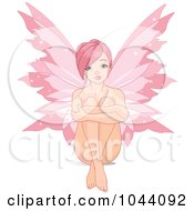 Poster, Art Print Of Pink Haired Fairy With Pink Wings