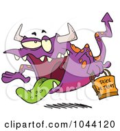 Poster, Art Print Of Cartoon Trick Or Treating Monster