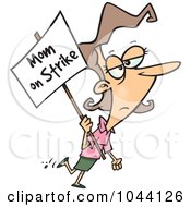 Cartoon Mom On Strike