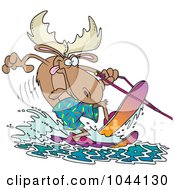 Cartoon Waterskiing Moose