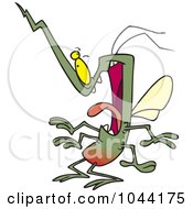Royalty Free RF Clip Art Illustration Of A Cartoon Goofy Mosquito by toonaday
