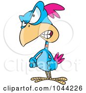 Royalty Free RF Clip Art Illustration Of A Cartoon Feisty Bird
