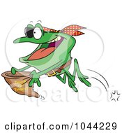 Poster, Art Print Of Cartoon Pirate Frog Trick Or Treating