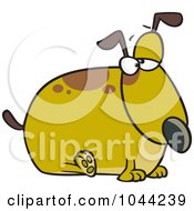 Royalty Free RF Clip Art Illustration Of A Cartoon Fat Dog