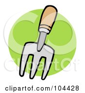 Royalty Free RF Clipart Illustration Of A Gardeners Hand Fork