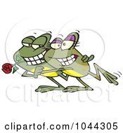 Poster, Art Print Of Cartoon Frog Couple Dancing
