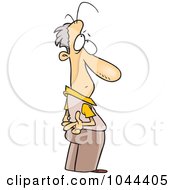 Royalty Free RF Clip Art Illustration Of A Cartoon Lying Man Crossing His Fingers Behind His Back