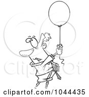 Royalty Free RF Clip Art Illustration Of A Cartoon Black And White Outline Design Of A by toonaday