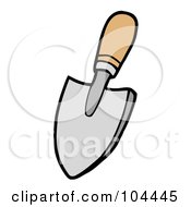 Royalty Free RF Clipart Illustration Of A Small Gardeners Hand Trowel