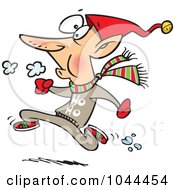 Poster, Art Print Of Cartoon Fit Elf Running