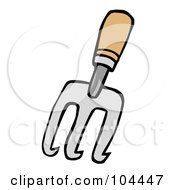 Royalty Free RF Clipart Illustration Of A Gardening Hand Cultivater