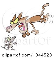 Poster, Art Print Of Cartoon Cat Attacking A Mouse