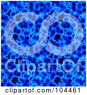 Royalty Free RF Clipart Illustration Of A Glowing Blue Cells Background by Arena Creative